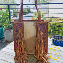 Load image into Gallery viewer, Spring Blooms Hair On Medium Western Leather Shoulder Bag