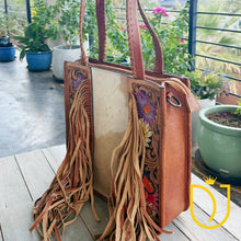 Load image into Gallery viewer, Spring Blooms Hair On Medium Western Leather Shoulder Bag