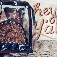 Load image into Gallery viewer, Clear Western Leather Concert Backpack