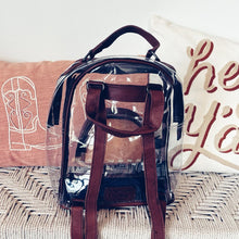 Load image into Gallery viewer, Clear Western Leather Concert Backpack