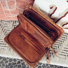 Load image into Gallery viewer, Thunder Creek Hand Tooled Leather Crossbody Wallet