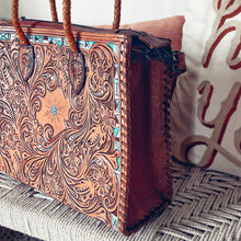 Load image into Gallery viewer, Point Blank Hand Tooled Leather Shoulder Bag