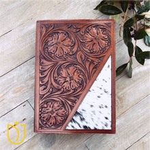 Load image into Gallery viewer, Graceful Hand Tooled Leather Bible Cover
