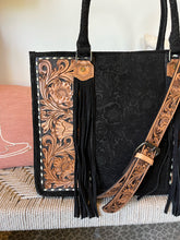 Load image into Gallery viewer, Black Hills Suede Leather Tote Bag