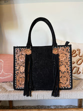 Load image into Gallery viewer, Black Hills Suede Leather Tote Bag