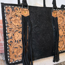 Load image into Gallery viewer, Black Hills Suede Leather Tote Bag