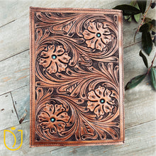 Load image into Gallery viewer, Divine Hand Tooled Leather Bible Cover