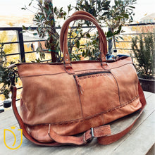 Load image into Gallery viewer, The Wilcox Vintage Leather Weekender Duffel Bag