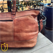 Load image into Gallery viewer, The Wilcox Vintage Leather Weekender Duffel Bag