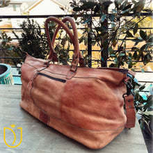 Load image into Gallery viewer, The Wilcox Vintage Leather Weekender Duffel Bag