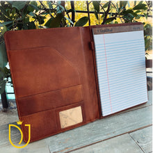 Load image into Gallery viewer, Great Bluff Leather Notebook Portfolio