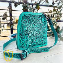 Load image into Gallery viewer, Frontier Freedom Hand Tooled Leather Crossbody Purse
