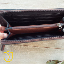 Load image into Gallery viewer, Clay Springs Hand Tooled Leather Wallet