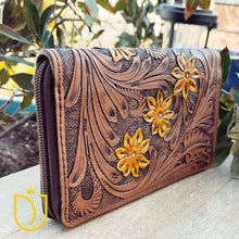 Load image into Gallery viewer, Clay Springs Hand Tooled Leather Wallet