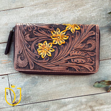 Load image into Gallery viewer, Clay Springs Hand Tooled Leather Wallet