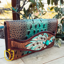 Load image into Gallery viewer, Hazy Horizon Embossed Leather Wallet