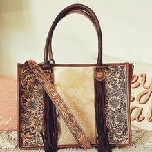 Load image into Gallery viewer, Spring Branch Western Leather Tote Bag