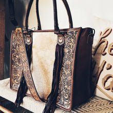 Load image into Gallery viewer, Spring Branch Western Leather Tote Bag