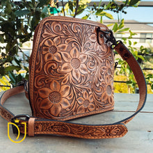 Load image into Gallery viewer, Rockwell Ranch Hand Tooled Leather Crossbody Purse