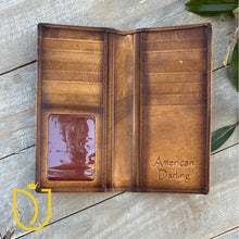 Load image into Gallery viewer, Western Boot Stitch Leather Wallet