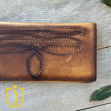 Load image into Gallery viewer, Western Boot Stitch Leather Wallet