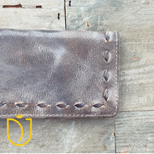 Load image into Gallery viewer, Pelican Blue Vintage Leather Wallet
