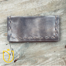 Load image into Gallery viewer, Pelican Blue Vintage Leather Wallet