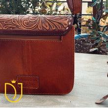 Load image into Gallery viewer, San Mateo Hand Tooled Leather Crossbody Purse