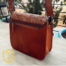 Load image into Gallery viewer, San Mateo Hand Tooled Leather Crossbody Purse