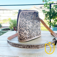 Load image into Gallery viewer, Rockwell Bone Hand Tooled Leather Crossbody Purse
