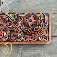 Load image into Gallery viewer, Carmichael Tan Hand Tooled Leather Wallet