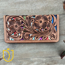 Load image into Gallery viewer, Carmichael Tan Hand Tooled Leather Wallet