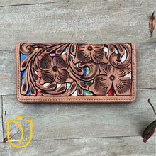 Load image into Gallery viewer, Carmichael Tan Hand Tooled Leather Wallet