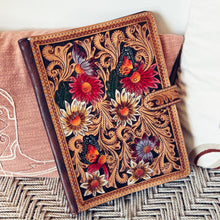 Load image into Gallery viewer, Spring Blooms Leather Notebook Portfolio