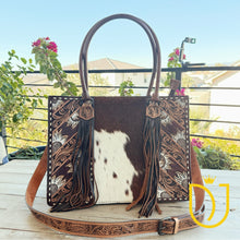 Load image into Gallery viewer, Maverick Hand Tooled Leather Tote Bag