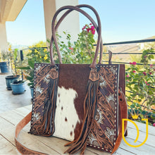 Load image into Gallery viewer, Maverick Hand Tooled Leather Tote Bag
