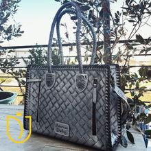 Load image into Gallery viewer, Silver Spur Hand Tooled Leather Tote Bag