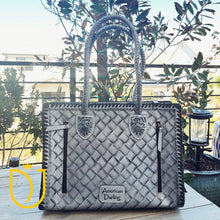 Load image into Gallery viewer, Silver Spur Hand Tooled Leather Tote Bag