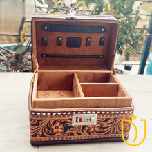 Load image into Gallery viewer, High Desert Hand Tooled Leather Jewelry Box