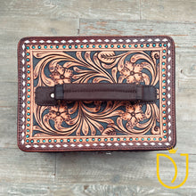 Load image into Gallery viewer, High Desert Hand Tooled Leather Jewelry Box
