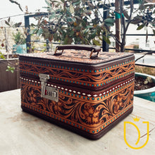 Load image into Gallery viewer, High Desert Hand Tooled Leather Jewelry Box
