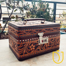 Load image into Gallery viewer, High Desert Hand Tooled Leather Jewelry Box