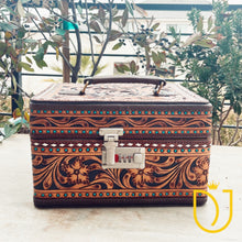 Load image into Gallery viewer, High Desert Hand Tooled Leather Jewelry Box