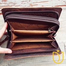 Load image into Gallery viewer, Great Plains Hand Tooled Leather Crossbody Wallet