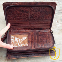 Load image into Gallery viewer, Great Plains Hand Tooled Leather Crossbody Wallet