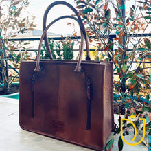 Load image into Gallery viewer, Cooke County Hand Tooled Leather Tote Bag