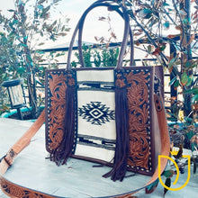 Load image into Gallery viewer, Cooke County Hand Tooled Leather Tote Bag