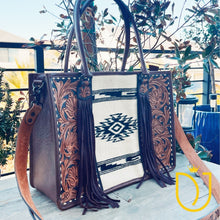 Load image into Gallery viewer, Cooke County Hand Tooled Leather Tote Bag