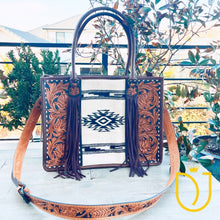 Load image into Gallery viewer, Cooke County Hand Tooled Leather Tote Bag