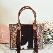 Load image into Gallery viewer, Country Meadows Western Leather Tote Bag